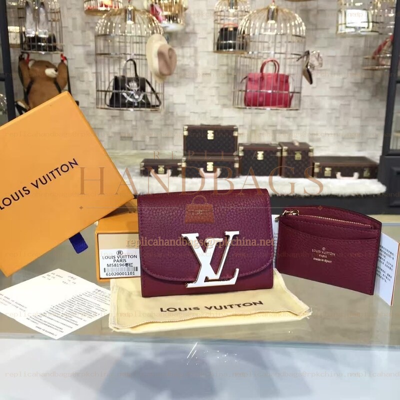 Replica Louis Vuitton Burgundy Vivienne Compact Wallet