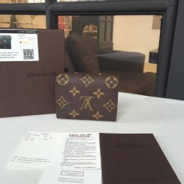 Replica Louis Vuitton Brown Monogram Fuchsia Rosalie Card and Coin Purse