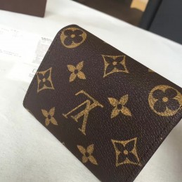 Replica Louis Vuitton Brown Monogram Fuchsia Rosalie Card and Coin Purse