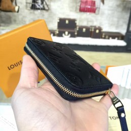 Replica Louis Vuitton Navy Embossed Monogram Zippy Coin Purse