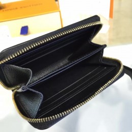 Replica Louis Vuitton Navy Embossed Monogram Zippy Coin Purse
