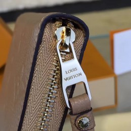 Replica Louis Vuitton Taupe Embossed Monogram Zippy Coin Purse