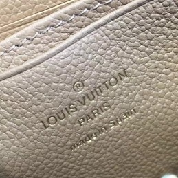 Replica Louis Vuitton Taupe Embossed Monogram Zippy Coin Purse