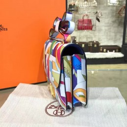 Replica Hermes Multicolor Geometric Constance Mini 18 Bag