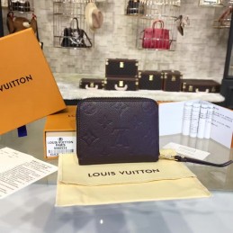 Replica Louis Vuitton Black Embossed Monogram Zippy Coin Purse