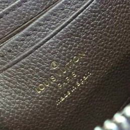 Replica Louis Vuitton Black Embossed Monogram Zippy Coin Purse