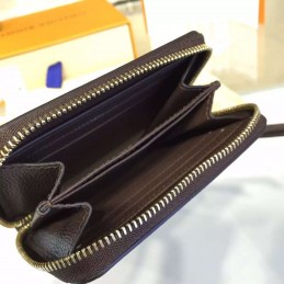 Replica Louis Vuitton Black Embossed Monogram Zippy Coin Purse