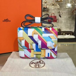 Replica Hermes Multicolor Geometric Constance Mini 18 Bag