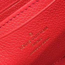 Replica Louis Vuitton Red Embossed Monogram Zippy Coin Purse