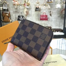 Replica Louis Vuitton Brown Damier Ebene Zippy Coin Purse