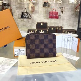 Replica Louis Vuitton Brown Damier Ebene Zippy Coin Purse