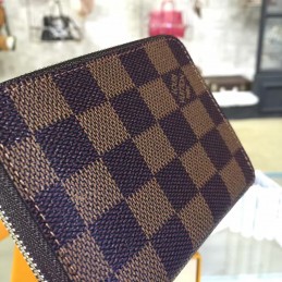 Replica Louis Vuitton Brown Damier Ebene Zippy Coin Purse