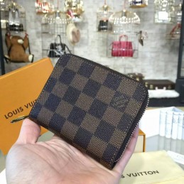 Replica Louis Vuitton Brown Damier Ebene Zippy Coin Purse