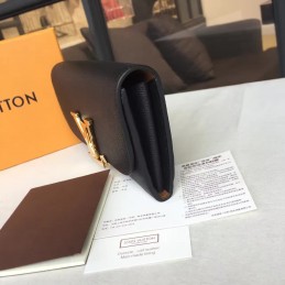 Replica Louis Vuitton Black Vivienne Long Wallet