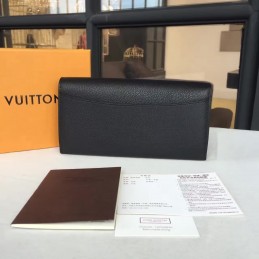 Replica Louis Vuitton Black Vivienne Long Wallet