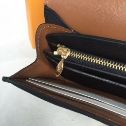 Replica Louis Vuitton Black Vivienne Long Wallet