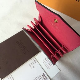 Replica Louis Vuitton Brown Monogram Fuchsia Sarah Multicartes Wallet