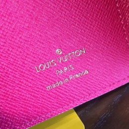 Replica Louis Vuitton White Damier Azur Fuchsia Victorine Wallet