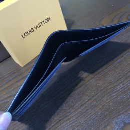 Replica Louis Vuitton Damier Graphite Blue Floral Slender Wallet