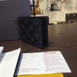 Replica Louis Vuitton Black Monogram Eclipse Multiple Wallet