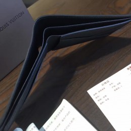 Replica Louis Vuitton Black Monogram Eclipse Multiple Wallet