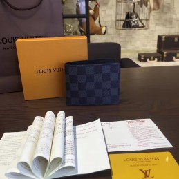Replica Louis Vuitton Dark Damier Graphite Multiple Wallet