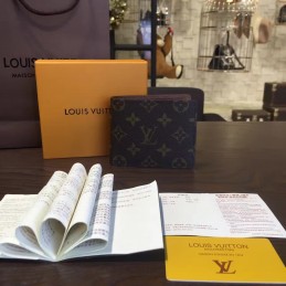 Replica Louis Vuitton Dark Brown Monogram Multiple Wallet