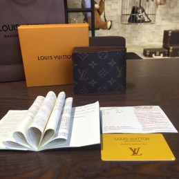 Replica Louis Vuitton Dark Brown Monogram Multiple Wallet