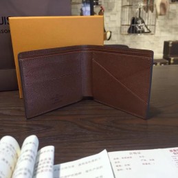 Replica Louis Vuitton Dark Brown Monogram Multiple Wallet