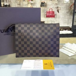 Replica Louis Vuitton Brown Damier Ebene Toiletry Pouch 26