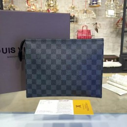 Replica Louis Vuitton Black Damier Graphite Toiletry Pouch 26