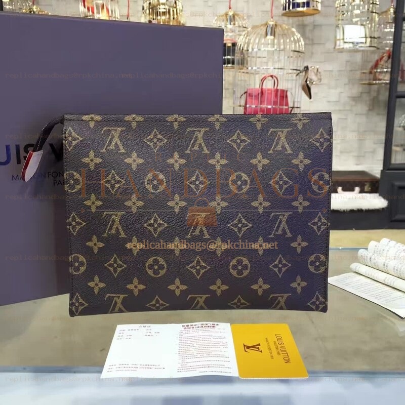 Replica Louis Vuitton Brown Monogram Toiletry Pouch 26