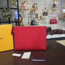 Replica Louis Vuitton Red Textured Toiletry Pouch 26