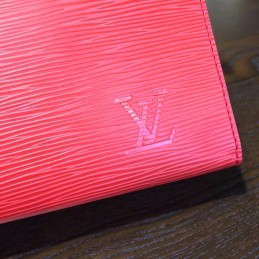 Replica Louis Vuitton Red Textured Toiletry Pouch 26
