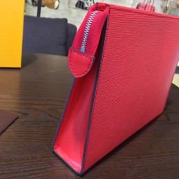 Replica Louis Vuitton Red Textured Toiletry Pouch 26