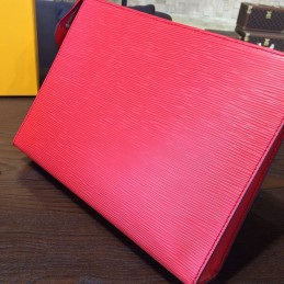 Replica Louis Vuitton Red Textured Toiletry Pouch 26