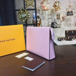 Replica Louis Vuitton Light Pink Textured Toiletry Pouch 26