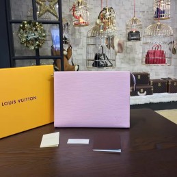 Replica Louis Vuitton Light Pink Textured Toiletry Pouch 26