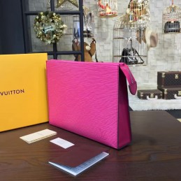 Replica Louis Vuitton Bright Pink Textured Toiletry Pouch 26