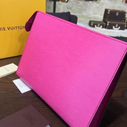 Replica Louis Vuitton Bright Pink Textured Toiletry Pouch 26