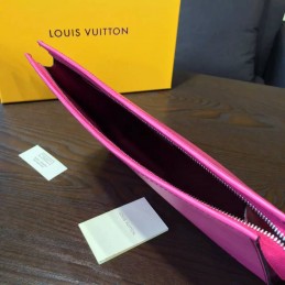 Replica Louis Vuitton Bright Pink Textured Toiletry Pouch 26