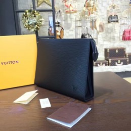 Replica Louis Vuitton Navy Blue Epi Leather Toiletry Pouch 26