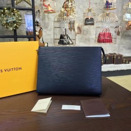 Replica Louis Vuitton Navy Blue Epi Leather Toiletry Pouch 26