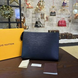 Replica Louis Vuitton Navy Blue Epi Leather Toiletry Pouch 26