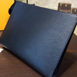 Replica Louis Vuitton Navy Blue Epi Leather Toiletry Pouch 26