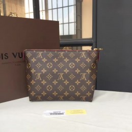 Replica Louis Vuitton Brown Monogram Burgundy Top Trim Pallas Beauty Case