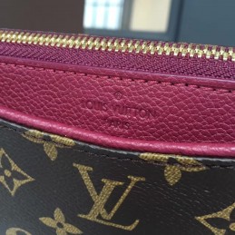 Replica Louis Vuitton Brown Monogram Burgundy Top Trim Pallas Beauty Case