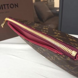 Replica Louis Vuitton Brown Monogram Burgundy Top Trim Pallas Beauty Case