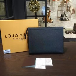 Replica Louis Vuitton Navy Blue Epi Leather Toiletry Pouch 19