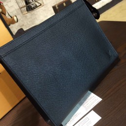 Replica Louis Vuitton Navy Blue Epi Leather Toiletry Pouch 19